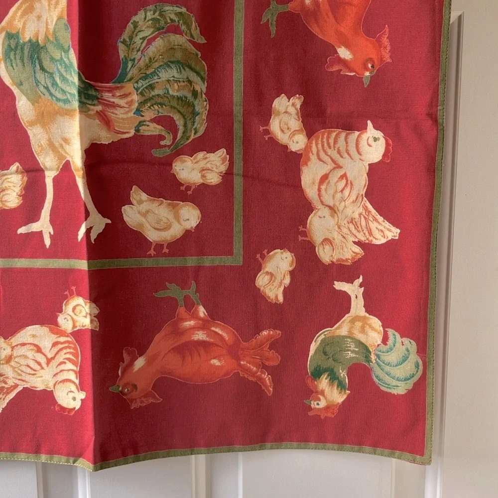 April Cornell Country Chicken-Rooster Pillow Cushion Cover NWT